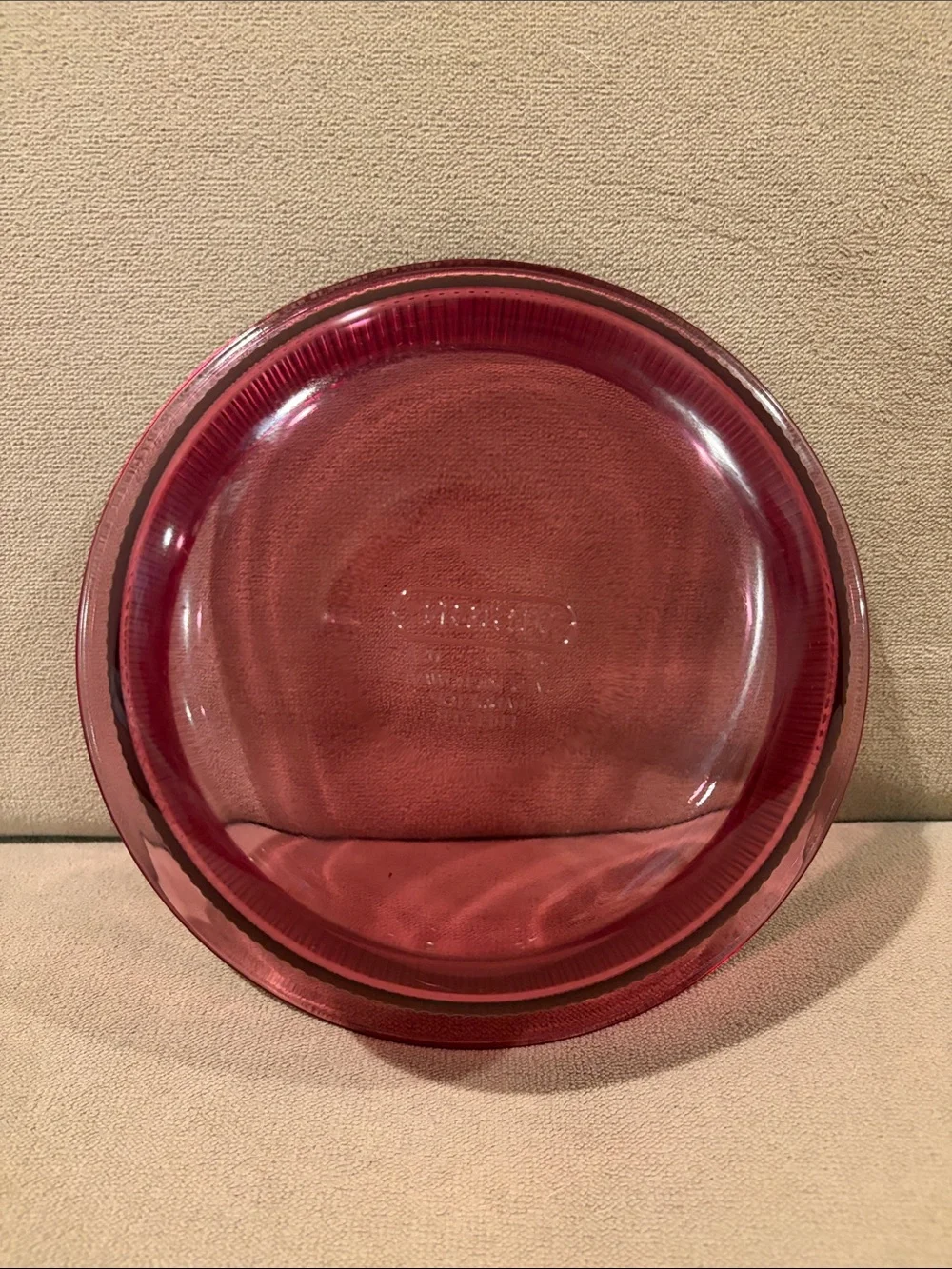 Vintage Corning Visions Cranberry (plum) medium 1 quart V31